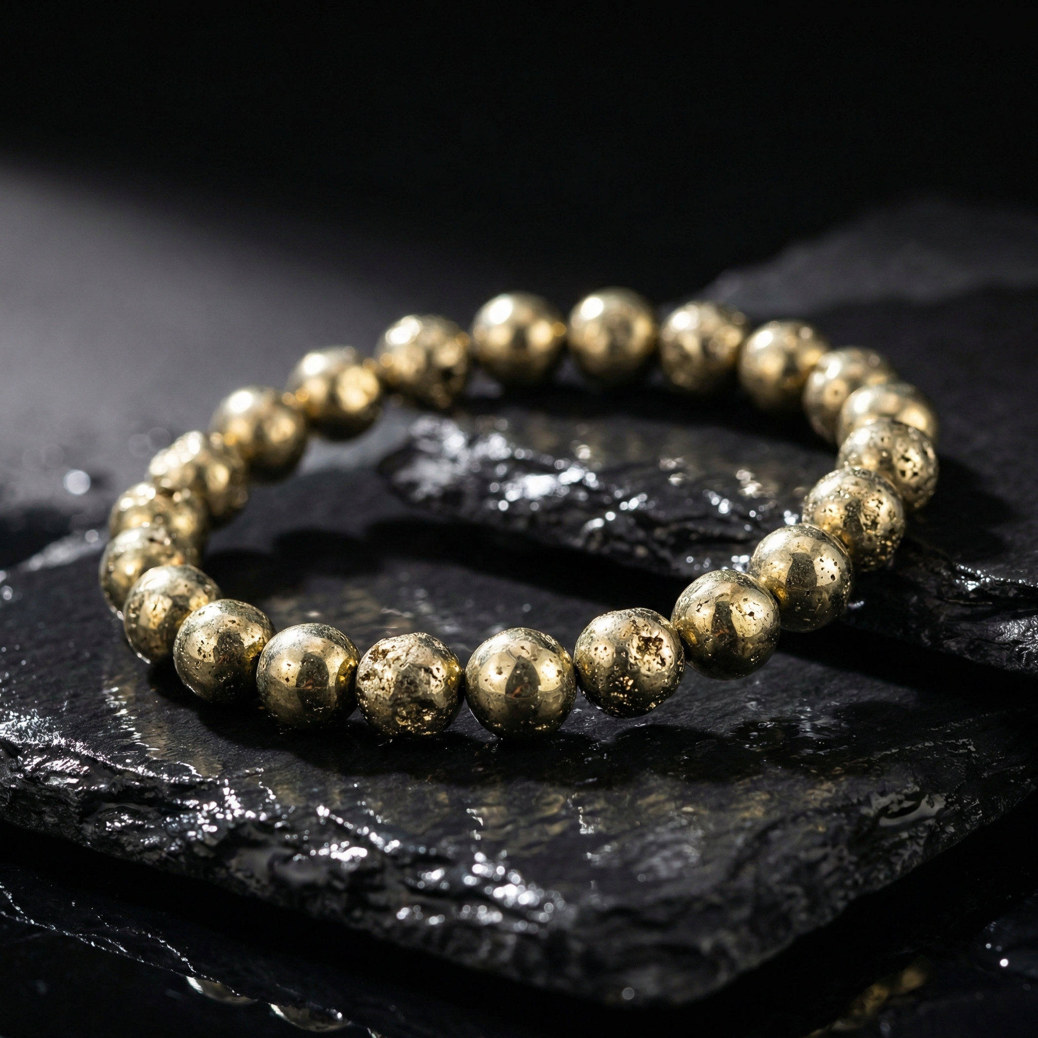 Gvelos Natural Golden Pyrite Money Magnet Bracelet - Image 3